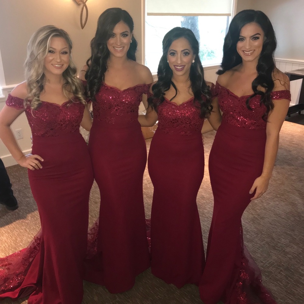 Burgundy dress/ gown
